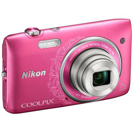 Nikon Coolpix S3500 Camera, Pink - Bundle w/Accessory Package B (See Details)