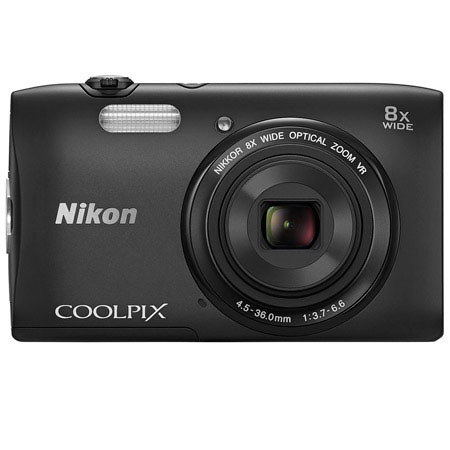 Nikon Coolpix S3600 Digital Camera, 20.1MP, Black With Basic Accessory Bundle