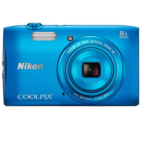 Nikon Coolpix S3600 Digital Camera, 20.1MP, Blue With Upgrade Accessory Bundle