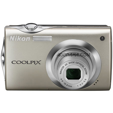 Nikon Coolpix S4000 Camera Kit, Champagne Silver, 4GB