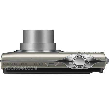Nikon Coolpix S4000 Digital Camera, Silver, Refurb