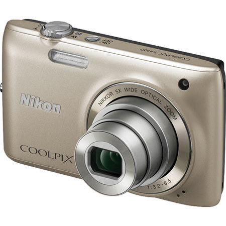 Nikon Coolpix S4100 Digital Camera Kit, 4GB, Silver