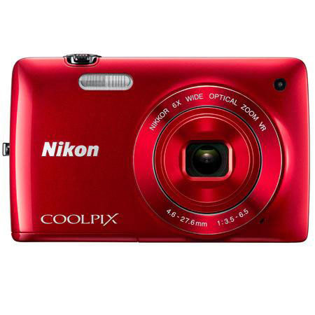 Nikon Coolpix S4300 Digital Camera Red Bundle 4GB
