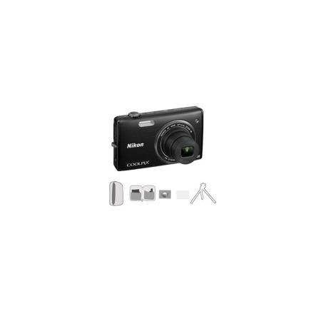 Nikon Coolpix S5200 Digital Camera Black With Advanced Accessory Kit