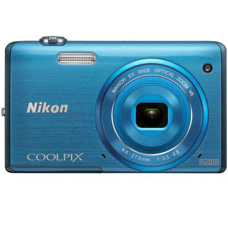 Nikon CoolPix S5200 Digital Camera, Blue