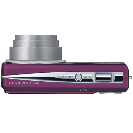 Nikon Coolpix S550 10 MP Digital Camera, Plum