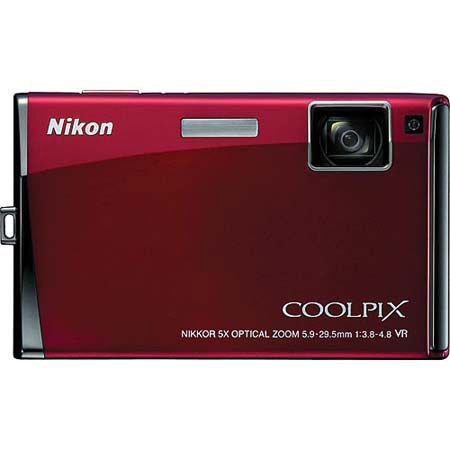 Nikon Coolpix S60 Digital Camera, 10.0 MP, Crimson Red