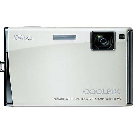 Nikon Coolpix S60 Digital Camera, 10.0 Megapixel, 5x Optical, 4x Digital Zoom, 3.5" LCD Display, Artic White