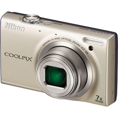 Nikon Coolpix S6100 Digital Camera with 16 Megapixel, 7x Wide Angle Optical Zoom, 3 inch LCD, HD (720p) Movies, 4-Way VR Image Stabilization, Silver