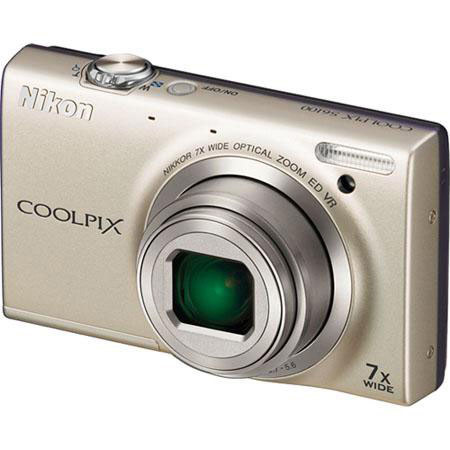 Nikon Coolpix S6100 Digital Camera, Silver - Refurbish
