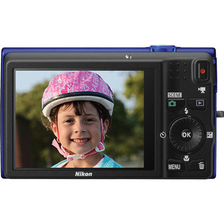 Nikon Coolpix S6200 Digital Camera, Blue - Refurbished