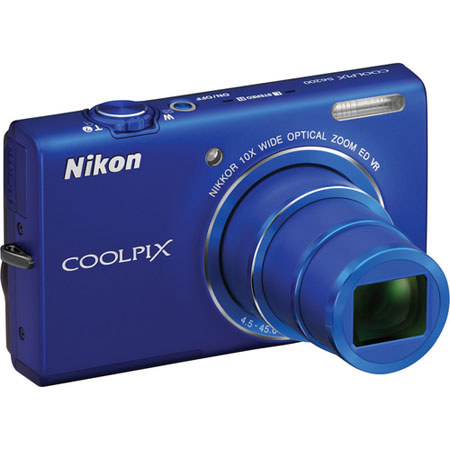 Nikon Coolpix S6200 Digital Camera, Blue