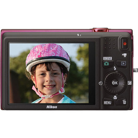 Nikon Coolpix S6200 Digital Camera, Pink - Refurbished