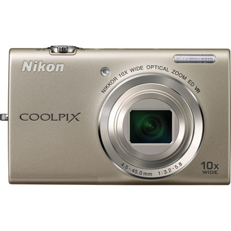 Nikon Coolpix S6200 Digital Camera, Silver