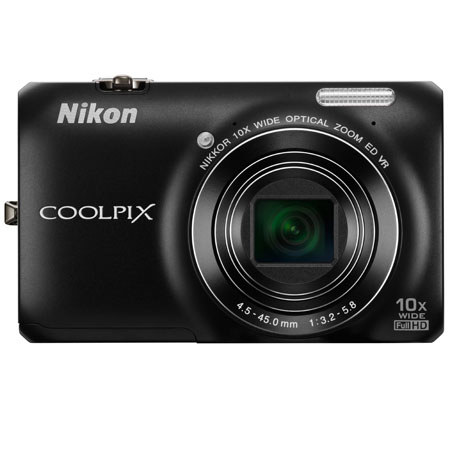 Nikon Coolpix S6300 Digital Camera, Black