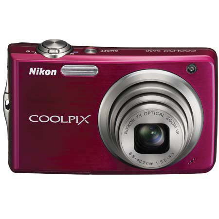 Nikon Coolpix S630 Dig Cam Kit w/ Spare EN EL-12, Red