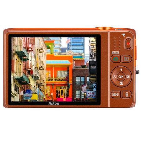 Nikon Coolpix S6500 16MP Digital Camera, Orange - Refurbished by Nikon U.S.A