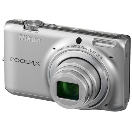 Nikon Coolpix S6500 Digital Camera, Silver