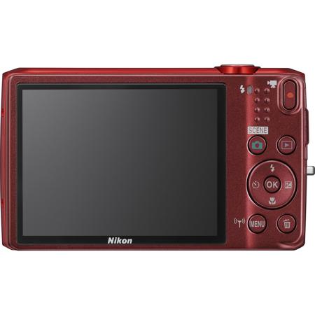 Nikon Coolpix S6800 Digital Camera, Red