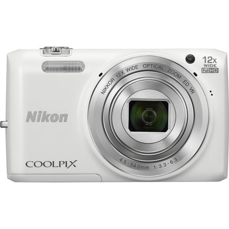 Nikon Coolpix S6800 Digital Camera, White