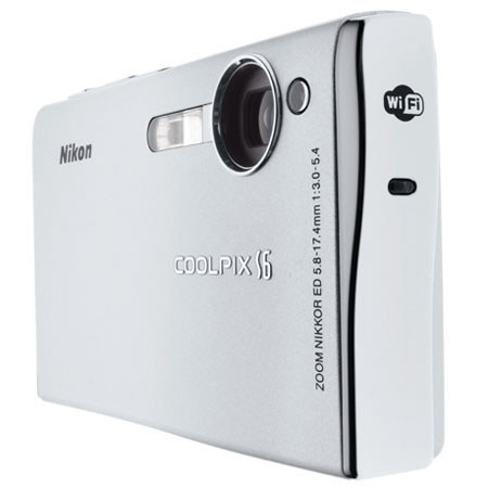 Nikon Coolpix S6 Slim P/S Dig Cam,6 MP,Silver- Refurb