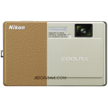 Nikon Coolpix S70 Digital Camera Kit, 8GB, Champagne/Br