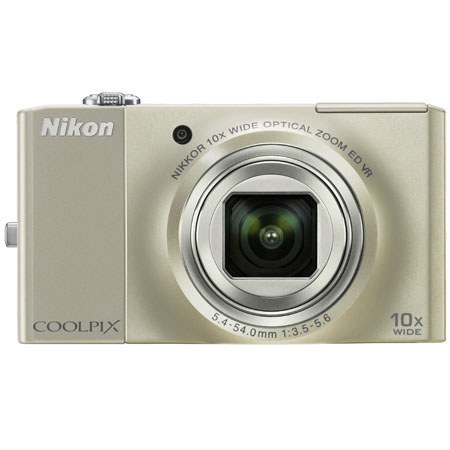 Nikon INKCPS8000SB Coolpix S8000 Camera Kit, Silver