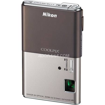 Nikon CoolPix S80 14.1 MP Digital Camera, Silver/Brown