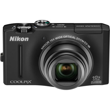 Nikon CoolPix S8100 12.1 Megapixel Digital Camera with 10x Optical Zoom, 4x Digital Zoom, 3 inch LCD, 4-way VR Image Stabilization System, Black