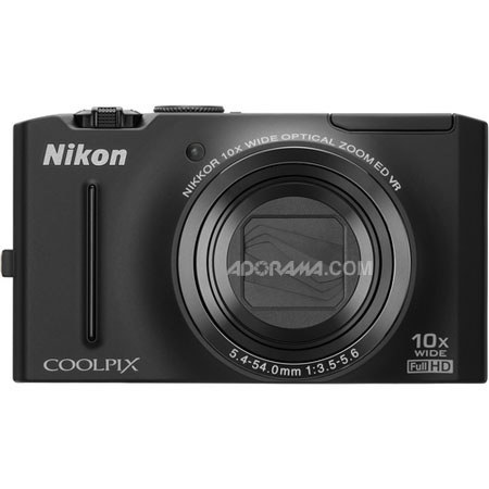 Nikon CoolPix S8100 Digital Camera, Black, Refurbished
