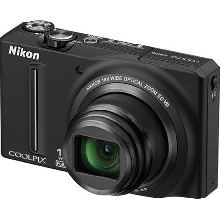 Nikon Coolpix S9100 Digital Camera, Black