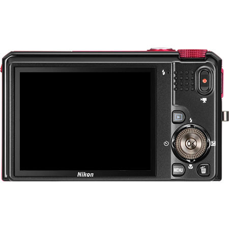 Nikon Coolpix S9100 Digital Camera, Red