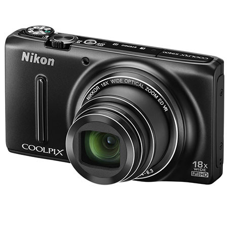 Nikon COOLPIX S9400 Digital Camera, Black, Refurbished by Nikon U.S.A.