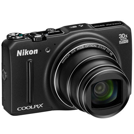 Nikon Coolpix S9700 Digital Camera, Black - Refurbished by Nikon