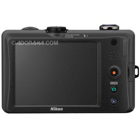 Nikon Coolpix S1100pj Digital Camera, Black - Refurbsh