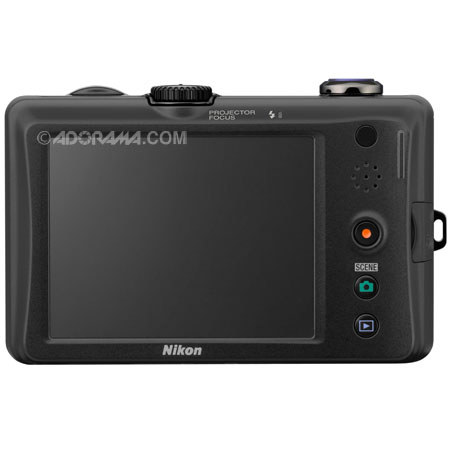 Nikon Coolpix S1100pj Digital Camera, Black