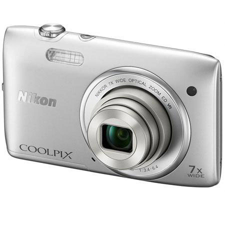 Nikon Coolpix S3500 Digital Camera, Silver - Refurbished by Nikon U.S.A.