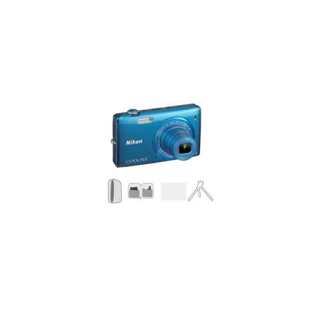 Nikon Coolpix S5200 Digital Camera Blue With Basic Accessory KIT