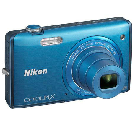Nikon Coolpix S5200 Digital Camera Blue With Advanced Accessory Kit