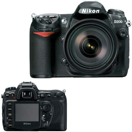 Nikon D200 Digital 10.2mp SLR Camera Outfit with 18-200mm f/3.5-5.6G ED-IF AFS DX VR Zoom-NIKKOR Lens & 70mm - 300mm f/4-5.6G ED AF-S DX VR (Vibration Reduction) - USA Warranty