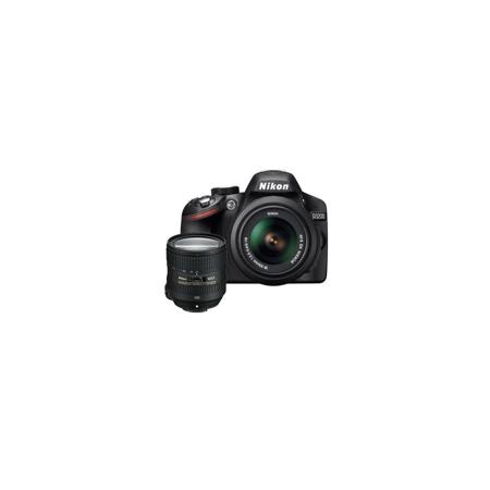 Nikon D3200 Camera with 18-55mm Black, Bundle with 24-85mm Lens & Camera Bag