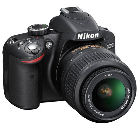 Nikon D3200 DSLR Camera w/18mm-55mm NIKKOR VR Lens - Black
