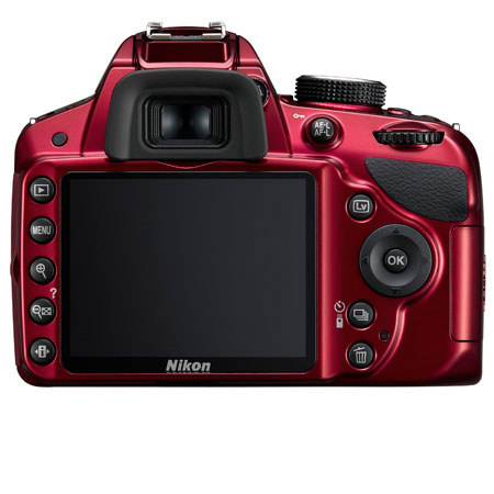 Nikon D3200 DSLR Camera w/18mm-55mm NIKKOR VR Lens - Red