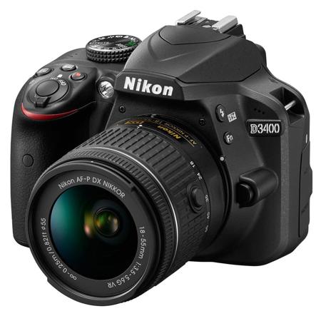 Nikon D3400 DSLR w/AFP DX 18-55VR & 70-300/4.5-6.3G ED, Black  