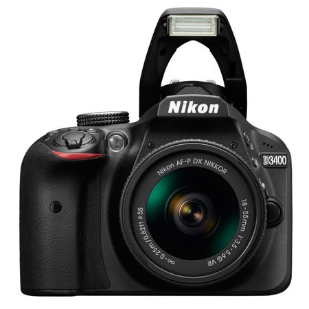 Nikon D3400 DSLR with 18-55mm DX VR and 70-300mm ED Lenses, Black