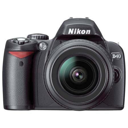 Nikon D40 6.1 Megapixel Digital SLR Camera Two Lens Kit, with 18-135mm f/3.5-5.6G ED-IF AF-S DX & 55mm - 200mm f/4-5.6G ED-IF AF-S DX - USA Warranty