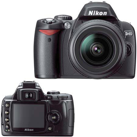 Nikon D40 Digital Camera/ Lens Kit with 18-135mm f/3.5-5.6G ED II AF-S DX Lens - 4GB SD Memory Card, Spare EN-EL9 Lithium-Ion Battery, Lowepro Holster-Style Case