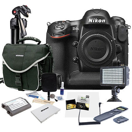 Nikon D4S HD-SLR Camera Body with Pro Accessory Bundle
