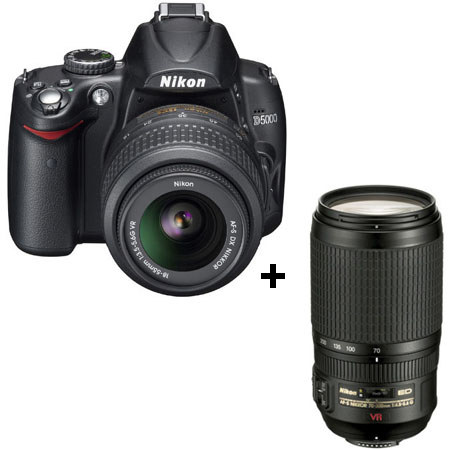 Nikon D DX Format Digital SLR Camera Two Lens Kit, with mm