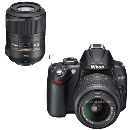 Nikon D5000 l Digital SLR Camera Kit with 18mm - 55mm f/3.5-5.6G AF-S DX (VR) Lens &amp; Nikon 85mm f/3.5G AF-S DX Micro ED (VR-II) Vibration Reduction Telephoto Nikkor Lens - U.S.A. Warranty